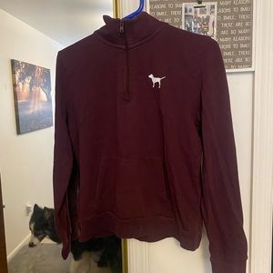 Medium Victoria secret pink maroon zip up pullover
